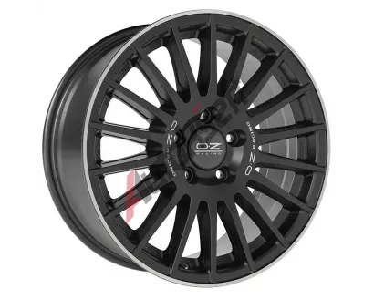 OZ Rally Desert Matt Black + Silver Lettering + Diamond Lip