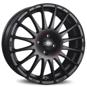 Superturismo GT Matt Black + Red Lettering 7x18 (4x100 ET42) 68
