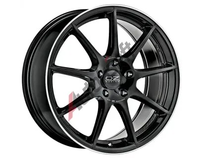 OZ Veloce GT Gloss Black + Diamond Lip + Silver Lettering