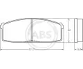 Sada brzdovch destiek A.B.S. ‐ ABS 36158