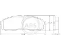 Sada brzdovch destiek A.B.S. ‐ ABS 36626