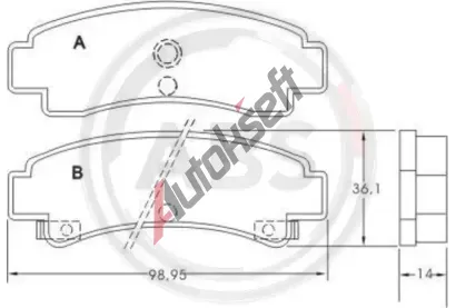 A.B.S. Sada brzdovch destiek ABS 36704, 36704