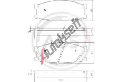 A.B.S. Sada brzdovch destiek ABS 37026, 37026