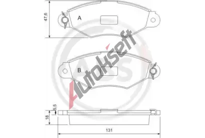 A.B.S. Sada brzdovch destiek ABS 37040, 37040