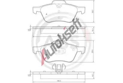 A.B.S. Sada brzdovch destiek ABS 37279, 37279
