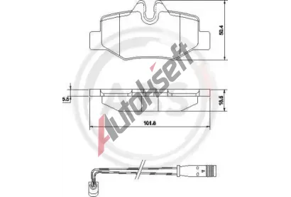 A.B.S. Sada brzdovch destiek ABS 37450, 37450