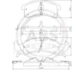 Sada brzdovch destiek A.B.S. ‐ ABS 38623