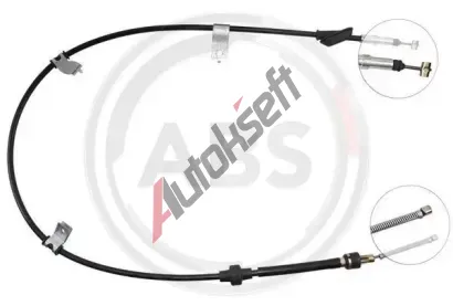 A.B.S. Tažné lanko parkovací brzdy ABS K15707, K15707  A.B.S. Tažné lanko parkovací brzdy ABS K15707, K15707