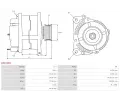 AS-PL Alternátor APL A01016S, A01016S