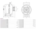 AS-PL Alternátor APL A01071S, A01071S