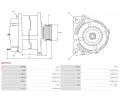 AS-PL Alternátor APL A01072S, A01072S