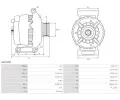 AS-PL Alterntor APL A0871PR, A0871PR