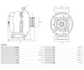 AS-PL Alterntor APL A0955S, A0955S