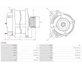 AS-PL Alternátor APL A2148S, A2148S