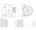 AS-PL Alterntor APL A3119PR, A3119PR