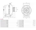 AS-PL Alterntor APL A3129PR, A3129PR