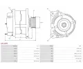 AS-PL Alterntor APL A3144PR, A3144PR