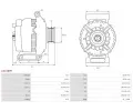 AS-PL Alterntor APL A3158PR, A3158PR