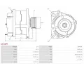 AS-PL Alterntor APL A3316PR, A3316PR
