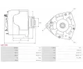 AS-PL Alterntor APL A3571PR, A3571PR