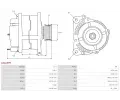 AS-PL Alterntor APL A3625PR, A3625PR