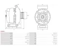 AS-PL Alterntor APL A3666S, A3666S
