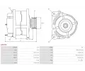 AS-PL Alternátor APL A3674S, A3674S