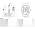 AS-PL Alterntor APL A3683S, A3683S
