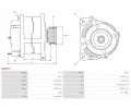 AS-PL Alterntor APL A3697S, A3697S