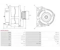 AS-PL Altern�tor APL A3707(VALEO), A3707(VALEO)