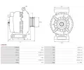 AS-PL Alternátor APL A3820S, A3820S