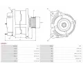 AS-PL Alternátor APL A3842S, A3842S