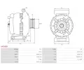 AS-PL Alternátor APL A4058SR, A4058SR