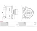 AS-PL Alterntor APL A5042PR, A5042PR