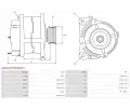 AS-PL Alterntor APL A5461(MITSUBISHI), A5461(MITSUBISHI)