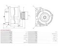 AS-PL Alterntor APL A5513(MITSUBISHI), A5513(MITSUBISHI)