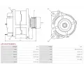 AS-PL Alterntor APL A5515(MITSUBISHI), A5515(MITSUBISHI)