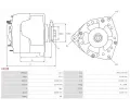 AS-PL Alterntor APL A6188, A6188