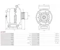 AS-PL Alterntor APL A6190PR, A6190PR