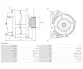 AS-PL Alterntor APL A6522PR, A6522PR