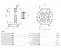 AS-PL Alterntor APL A6591S, A6591S