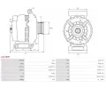 AS-PL Alterntor APL A6745PR, A6745PR