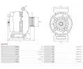 AS-PL Alterntor APL A9011SR, A9011SR
