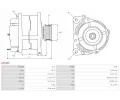 AS-PL Alterntor APL A9343S, A9343S