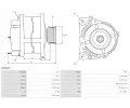 AS-PL Alterntor APL A9381S, A9381S