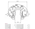 AS-PL Usměrňovač alternátoru APL ARC0125, ARC0125