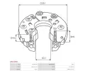 AS-PL Čepička alternátoru APL ARC3158S, ARC3158S