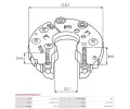 AS-PL Usmrova alterntoru APL ARC5216(MITSUBISHI), ARC5216(MITSUBISHI)