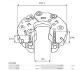 AS-PL Usměrňovač alternátoru APL ARC9085S, ARC9085S