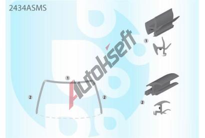 PILKINGTON Bauset (lita) elnho okna AS 2434ASMS, 2434ASMS